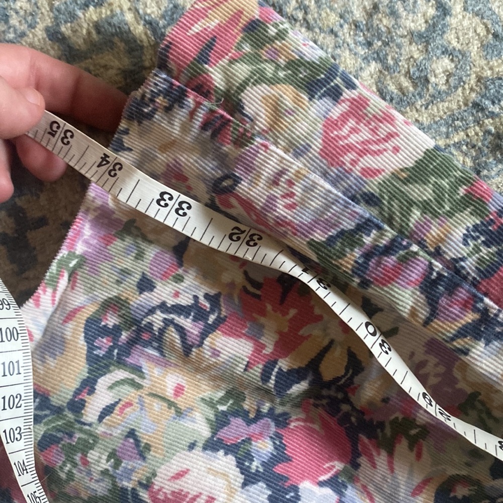 Vintage Laura Ashley Floral Corduroy Dress 1980s 90s - Picture 11 of 12
